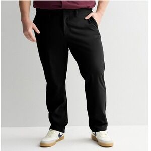 FLX Premium Flat Front Khols Mens Dress Pants 4 Way Stretch Black Golf 42x35